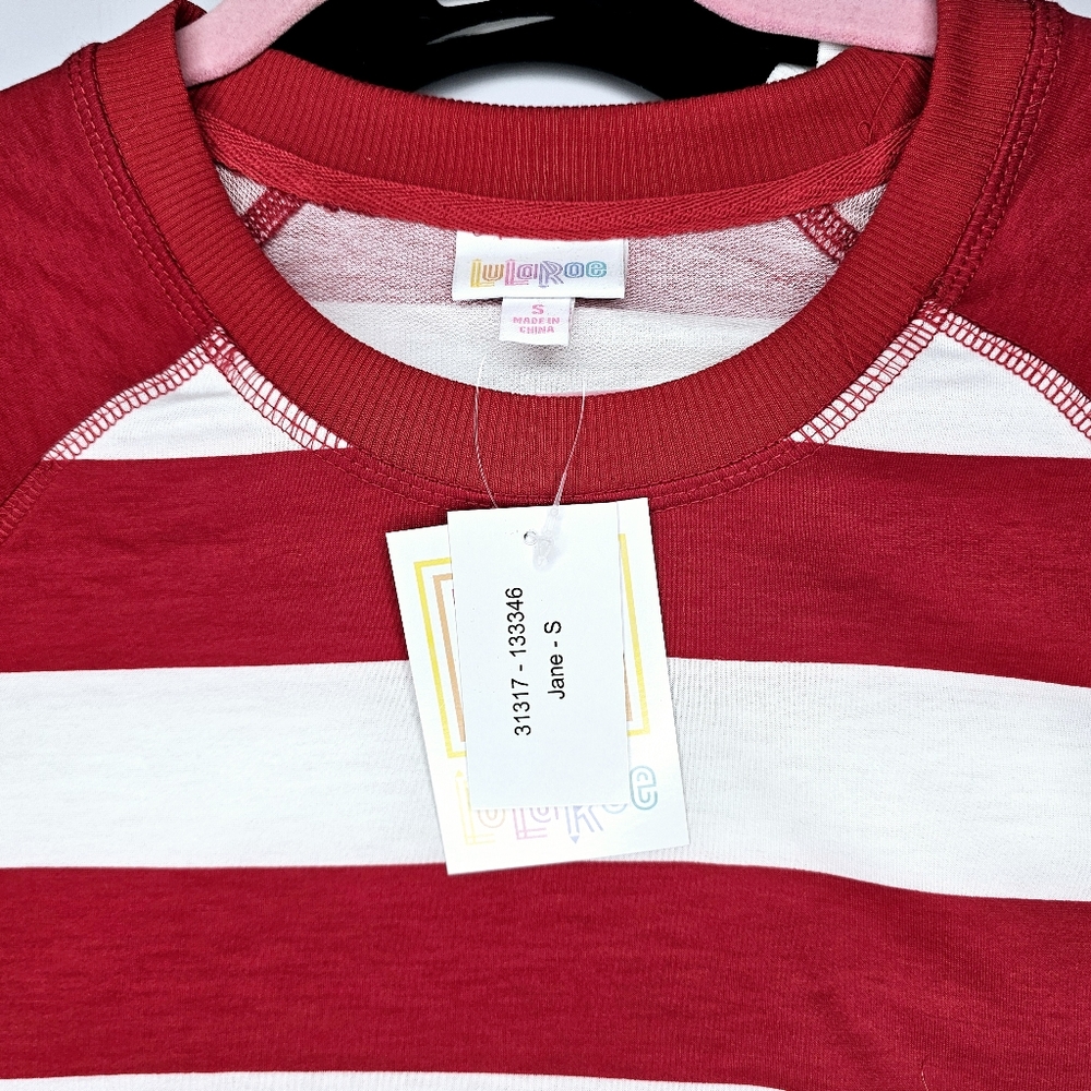 Holiday LuLaRoe Jane Short Sleeve Sweatshirt - Picture 2 of 6